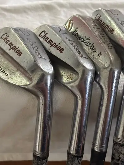 RH Used 3,5,7,9 irons 3,7,9 irons: National Champion 5 iron: Spalding Gene Littler synchro-dyned Gri...