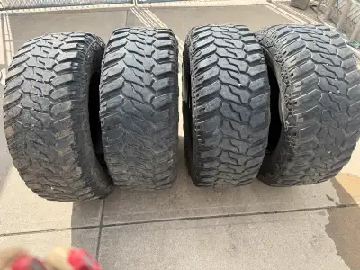 Full set of four Antares Deep Digger Tires Mud Terrain Tires 37x12.5x20 Load range E, 65psi All arou...