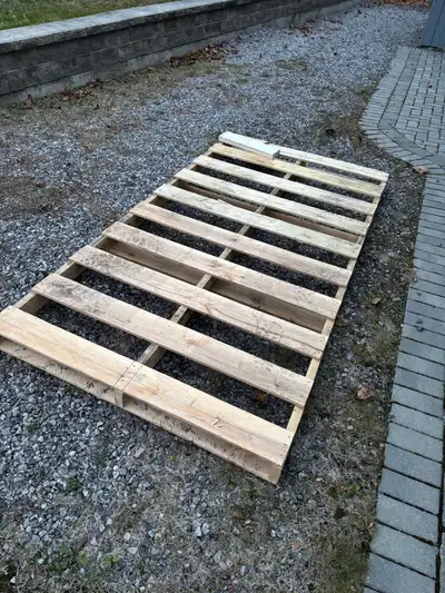 I'm offering a standard-sized, used wood pallet, perfect for DIY projects, garden landscaping, or cr...