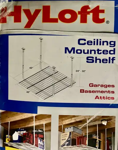 Brand new HYLOFT ceiling mounted shelf, View more