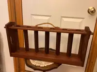 Unique Vintage Teak Wine Storage/Carrier Rack