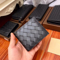 【BNIB】Genuine Cowhide Leather Weave Wallet w/ coin pouch