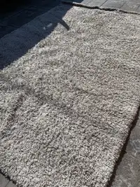 Indoor grey shag rug