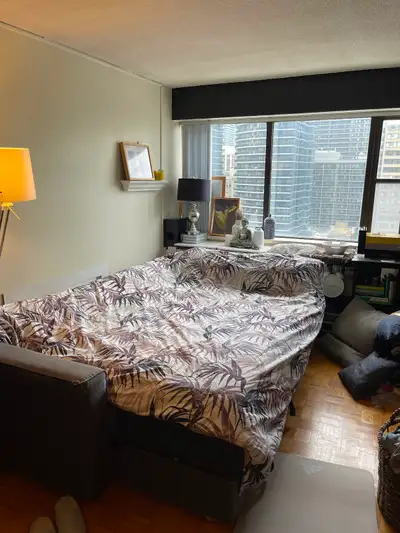Up for rent as of April or early May is a bedroom of a 1 bedroom plus den apartment. Located in the...