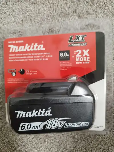 New Makita 18V 6.0Ah Lithium-Ion Battery BL1860B, View more