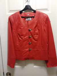 GUILLAUME RED LEATHER JACKET NEW NEVER WORN