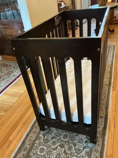 Foundations Boutique Compact Folding Wooden Crib, View more