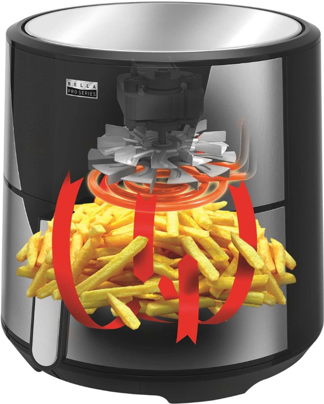 Bella Pro: Series 8qt  Digital Air Fryer, Stainless Steel in Microwaves & Cookers in Burnaby/New Westminster - Image 4