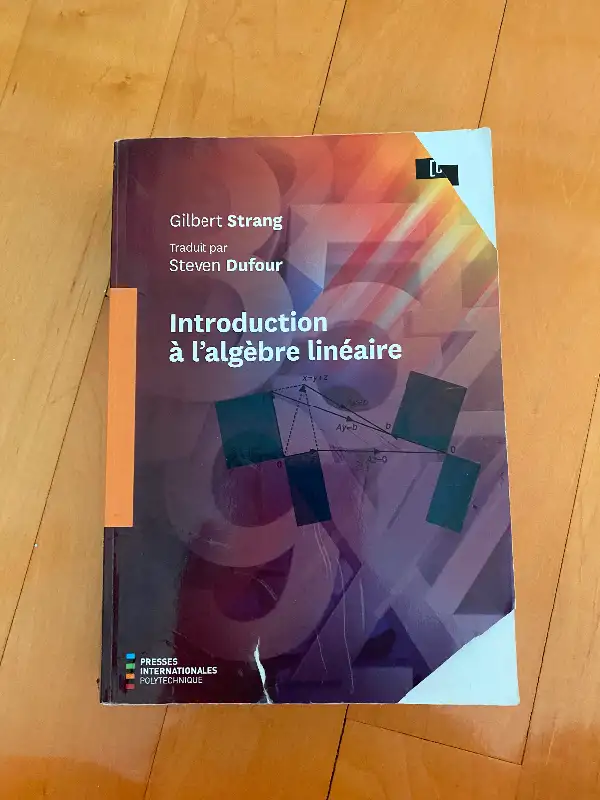 Introduction à l’algèbre linéaire- Gilbert Strang in Textbooks in Laval / North Shore - Image 2