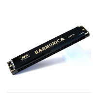 Black 24 Holes Harmonica For Beginners Musical Instruments New
