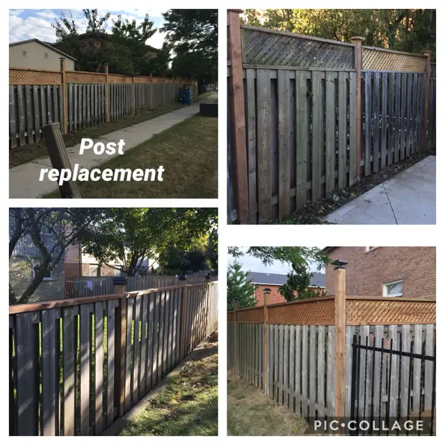 Fence and Deck Service New Fence OLD POST REPLACEMENT 63417618268673124
