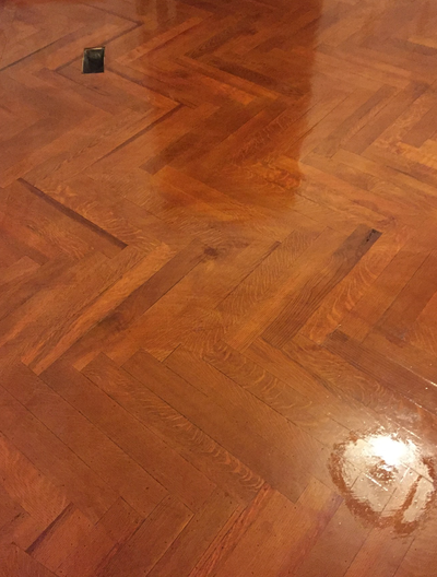 CUSTOM SOLID QTD WHITE OAK HERRINGBONE HARDWOOD FLOORING, View more