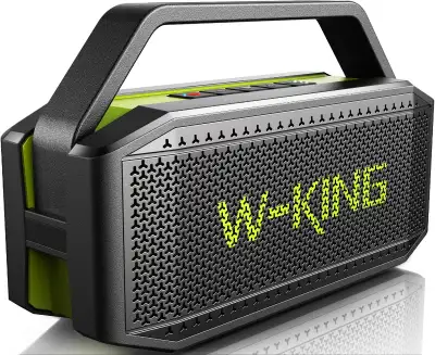 W-KING Outdoors Bluetooth Speaker - (100W PEAK)60W Rich Bass, IPX6 Waterproof, 40Hr Play, Power Bank...