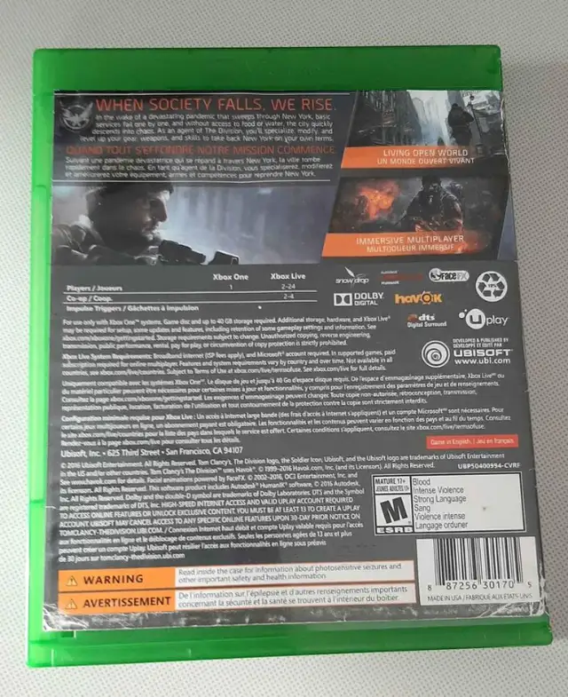 2 xbox one jeux game division rainbow six siege in XBOX One in Laval / North Shore - Image 7