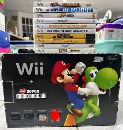 Nintendo Wii System + Games, View more