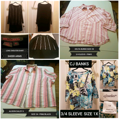 WOMENS CLOTHING SIZE XL/16 & PLUS SIZED UP TO 28.  PRICES IN AD., View more