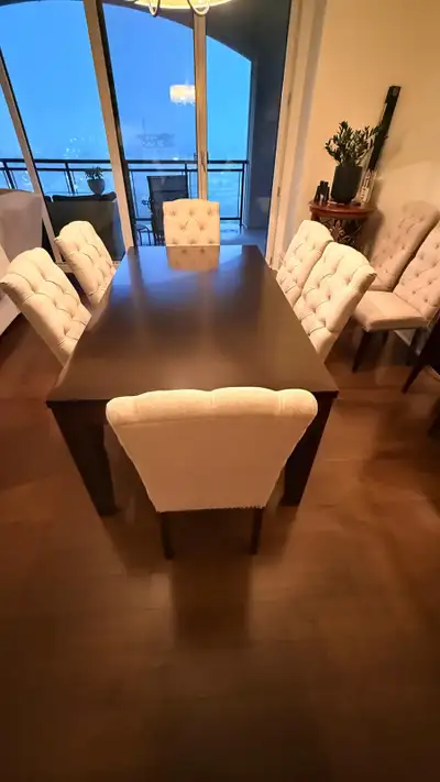 Dining Room Set +8 chairs - Ensemble salle à manger + 8 chaises, View more