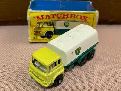Antique Lesney Matchbox No. 25 'BP' Tanker W/ Box, View more