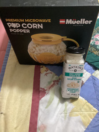 Mueller premium Microwave Popcorn Popper and Watkins Seasoning 