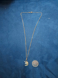 10k Gold Chain and Unicorn Pendent 