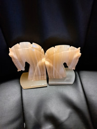 Alabaster/onyx bookends