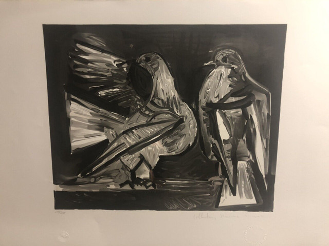 Lithograph "Deux Pigeons" Marina Picasso Collection + Paintings in Arts & Collectibles in Markham / York Region - Image 2