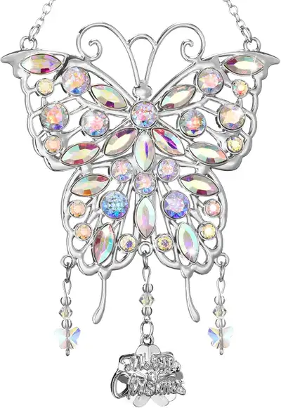 Rhinestones Butterfly for Christmas Tree Decoration-Silver, View more