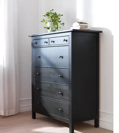 IKEA HEMNES 6-Drawer Dresser Black Brown,delivery for a fee, View more
