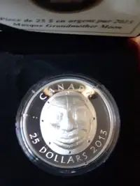 2013 $25. Silver Coin - Grandmother Moon Mask
