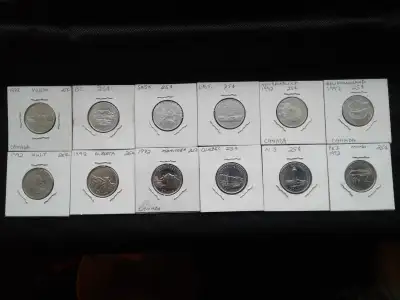CANADA COINS 1992 UNCIRCULATED  PROVINCIAL QUARTER SET, View more