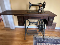 Antique Singer Treadle Sewing Machine Coffin