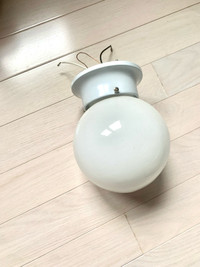 Ball shape ceiling lights with milk glass shade
