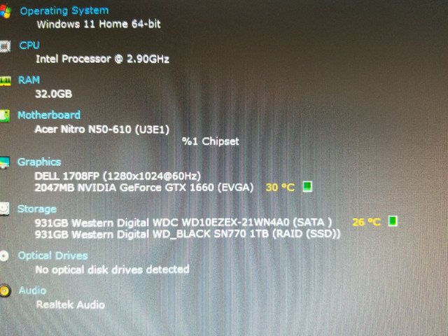 Win11 gaming rig. i5 4.3GHz. 32GB RAM. 1T SSD. 1T HDD GTX1660 6G in Desktop Computers in London - Image 2