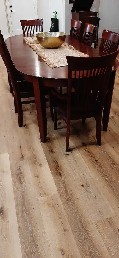 Wood Kitchen/ Dining Room Table With 8 Chairs, View more