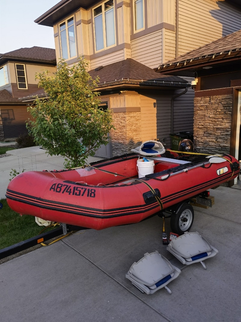 Price reduced 13 feet inflatable boat aluminum floor Powerboats