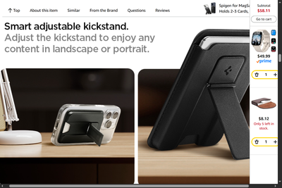 Spigen Smart Fold 2 (MagFit) Magnetic Wallet Card Holder / stand, View more