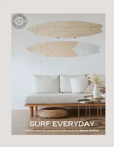 3 ft - 6 ft wood surfboard  home decor coastal wedding nursery, View more