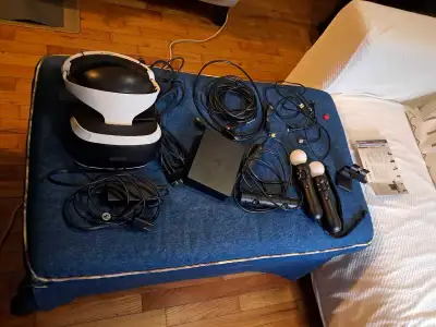 Dive into virtual reality with this PlayStation 4 VR bundle! It includes the PSVR headset, PlayStati...