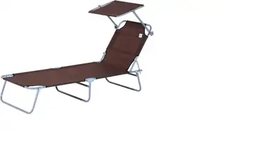Outsunny Outdoor Lounge Chair, Adjustable Folding Chaise Lounge, View more