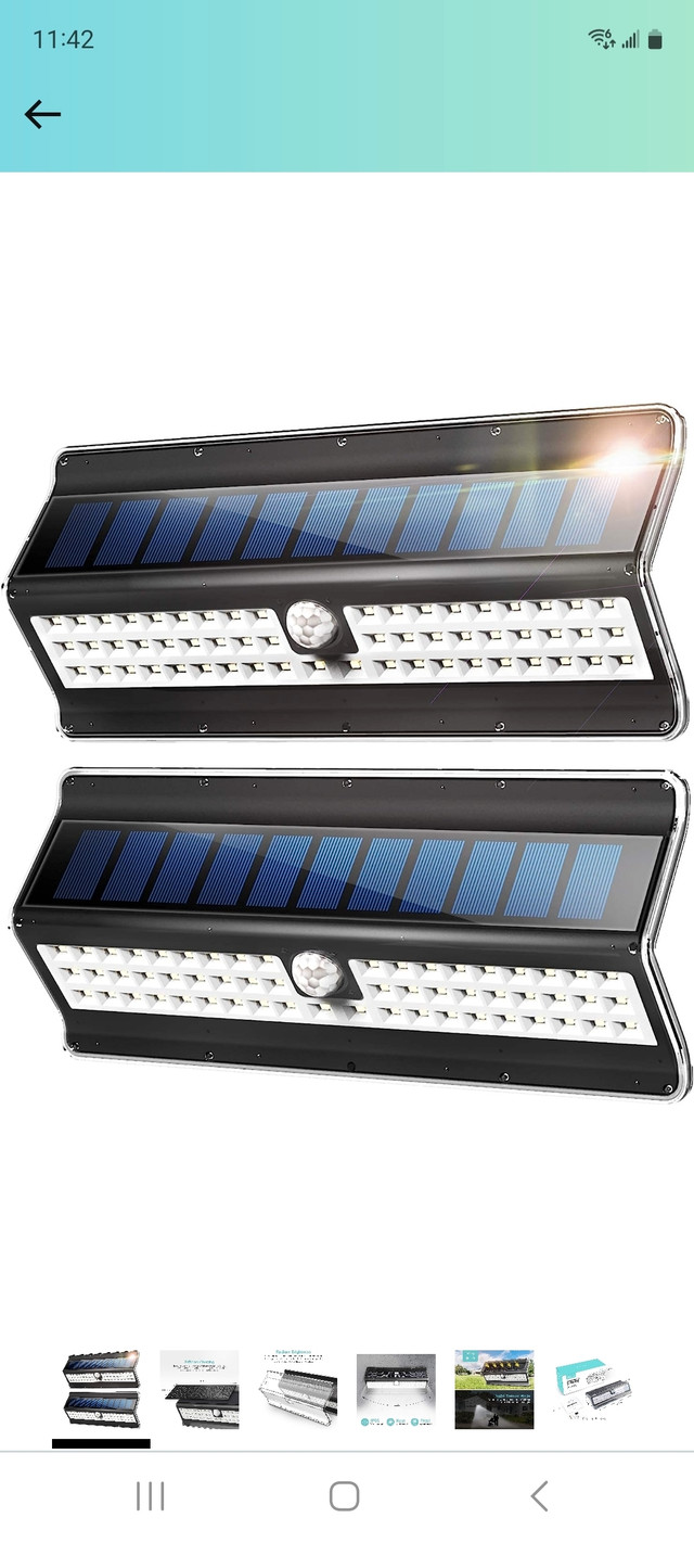 Brand new Solar Motion Sensore lights  2 pcs in Outdoor Lighting in City of Toronto