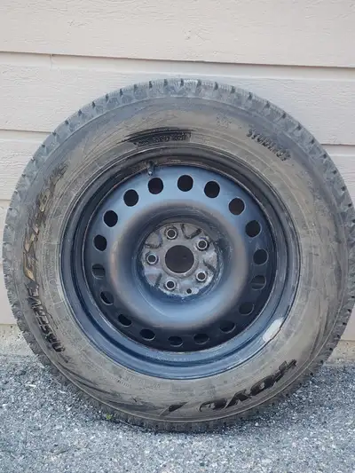 Four brand new winter Toyo tires with steel rims. 17 inch rims Tire info on the picture. Installed/p...