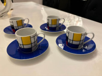 Set de 4 tasses à espresso (hommage à Mondrian) Germany