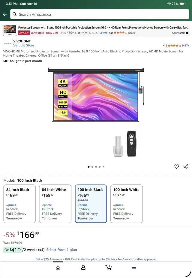 Epson Short Throw Projector & Screen in Stereo Systems & Home Theatre in Ottawa - Image 5