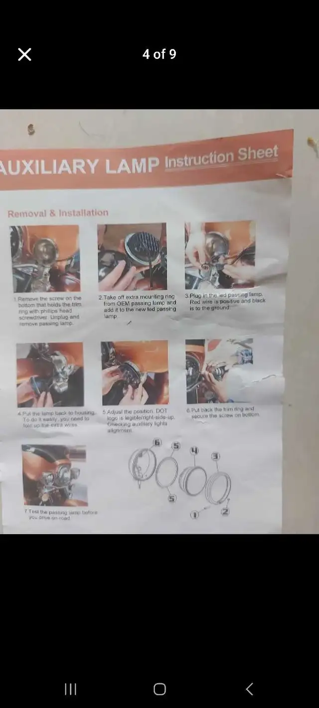 motorbike led headlight 7" and 2 lamps 5: brand new  in Other in London - Image 5