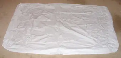 contoured plastic mattress cover for single bed - good condition, View more