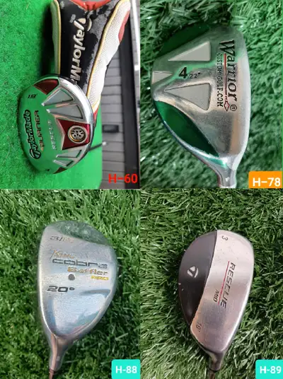 4 – GOLF HYBRID IRONS – High End to Entry Level -See Description, View more