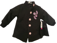 Penelope Mack Little Girls' Flower Print Jacket Coat W/ Hat NWT!
