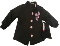 Penelope Mack Little Girls' Flower Print Jacket Coat W/ Hat NWT!