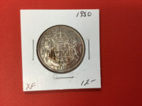1950  Canadian $50 Cents Silver Coin