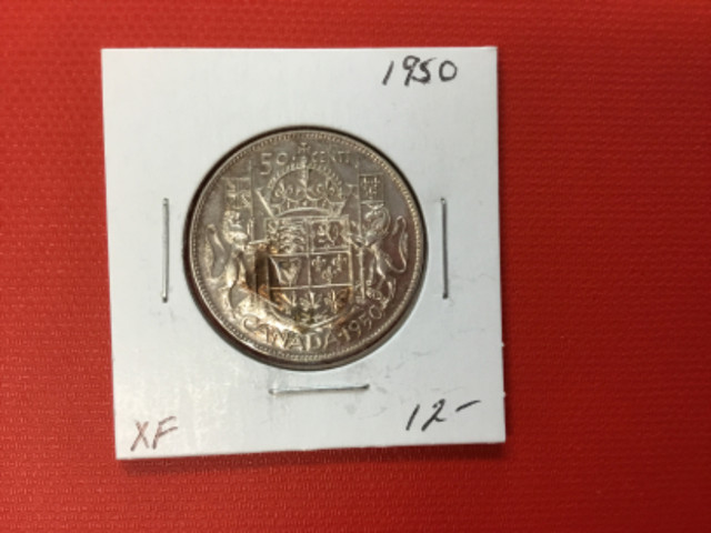 1950  Canadian $50 Cents Silver Coin in Arts & Collectibles in Mississauga / Peel Region